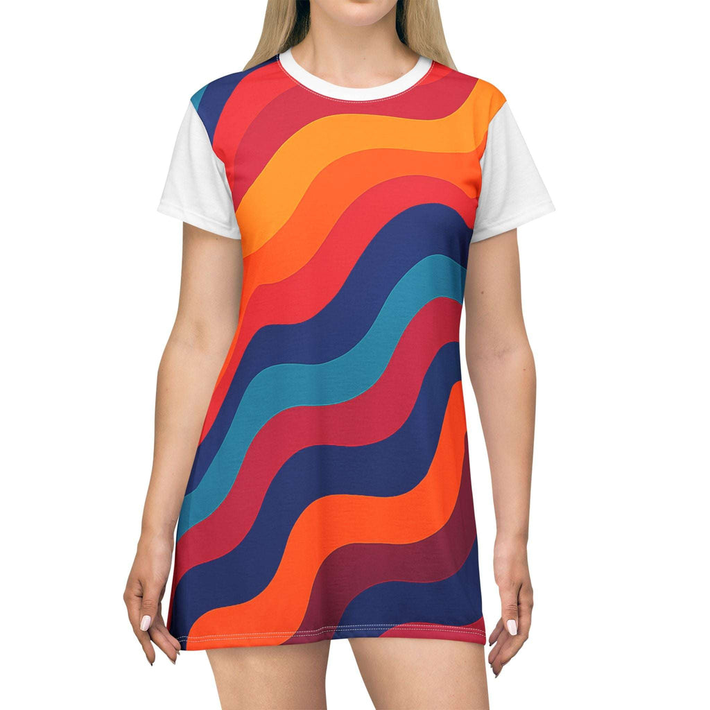Boho casual wave dress with relaxed fit

