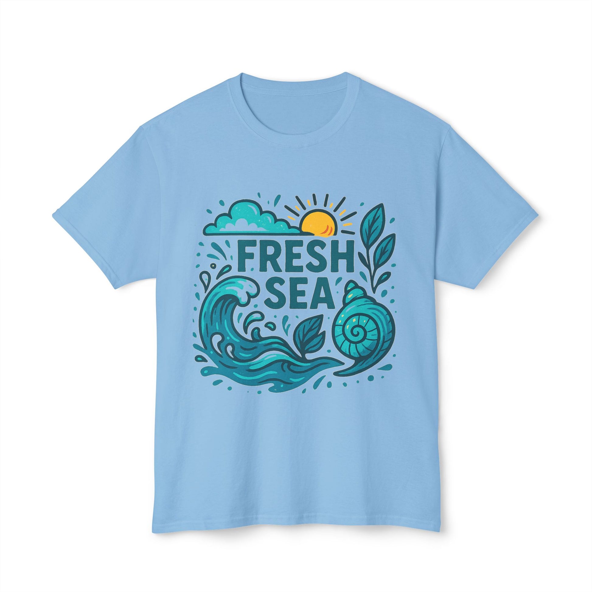 Fresh Sea T-Shirt styled with sunglasses and shorts

