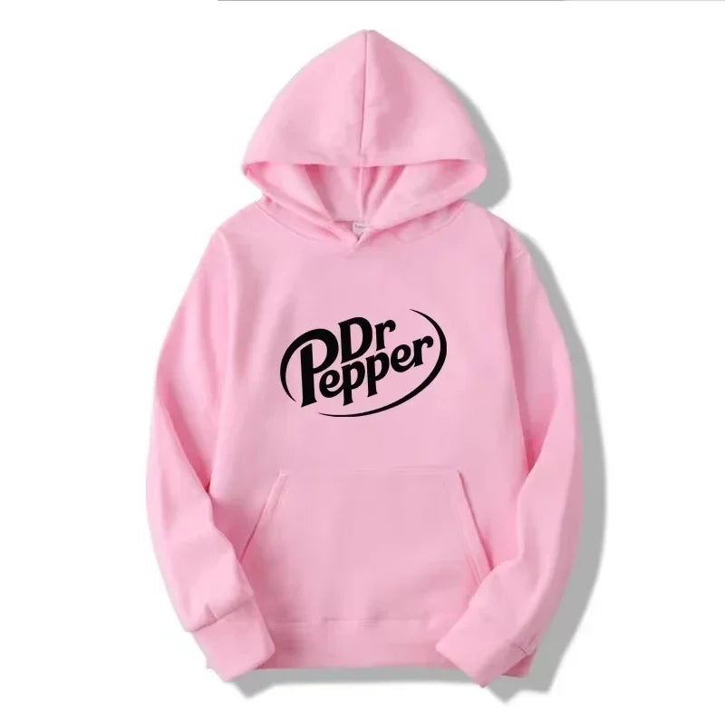 Backside View of Dr Pepper Printed Pullover – Seamless Fleece Design for All-Day Ease