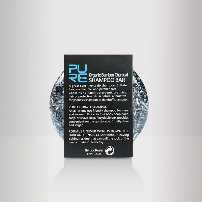 Bamboo Charcoal Shampoo Bar – Soothe Itchy Scalp, Reduce Frizz