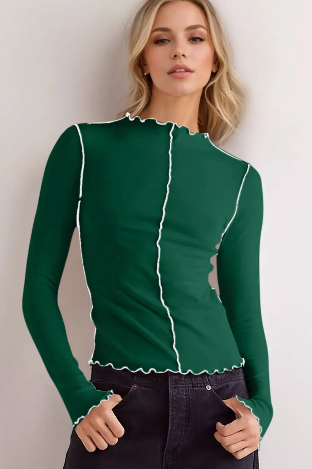 Basic Bae T-Shirt Layered Under Blazer – Office Ready Styling

