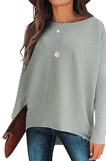 Batwing Sleeve Knitted Pullover – Relaxed fit shown in sizes S–XXL