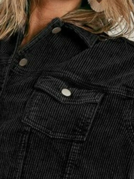 BiBi Corduroy Jacket for Women – A soft vintage washed style perfect for fall and spring outfits.