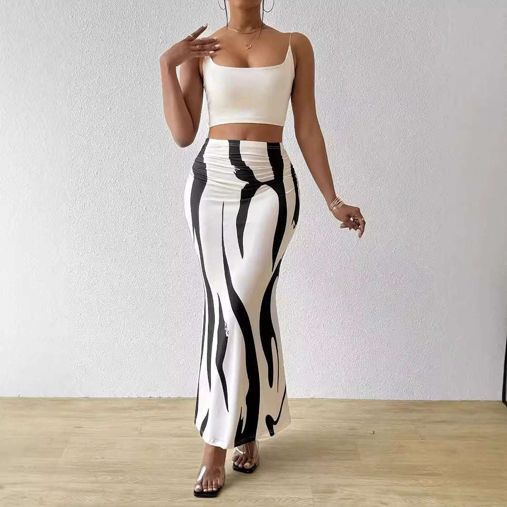 Front close-up of the zebra design showing elegant print detail

