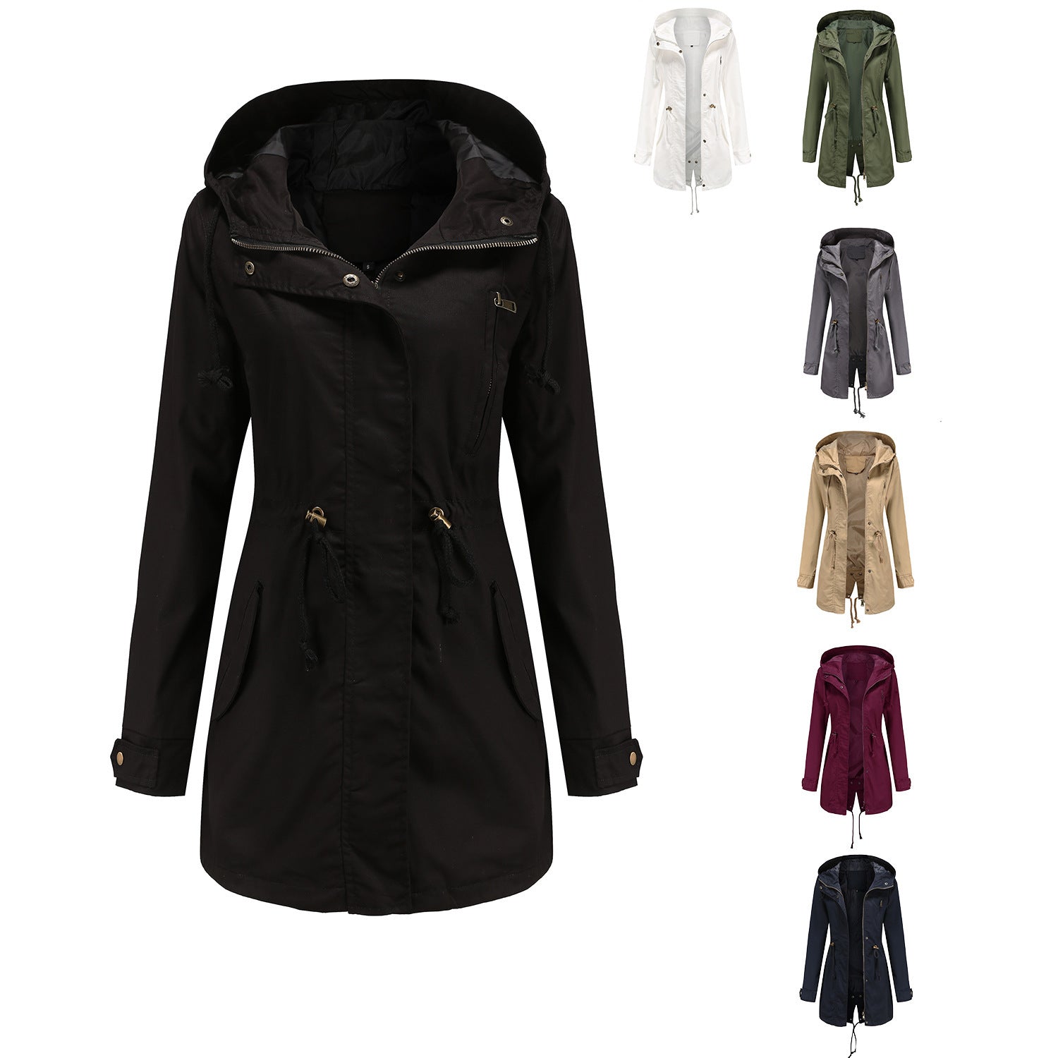 Black Cotton Anorak – Thick, Warm, Everyday Pocket Jacket