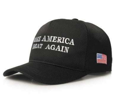 Black men's baseball cap – retro embroidered cotton dome cap for all-season wear