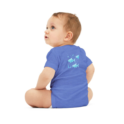 Blue Nautical Baby Bodysuit – Soft Touch, Low-Heat Care

