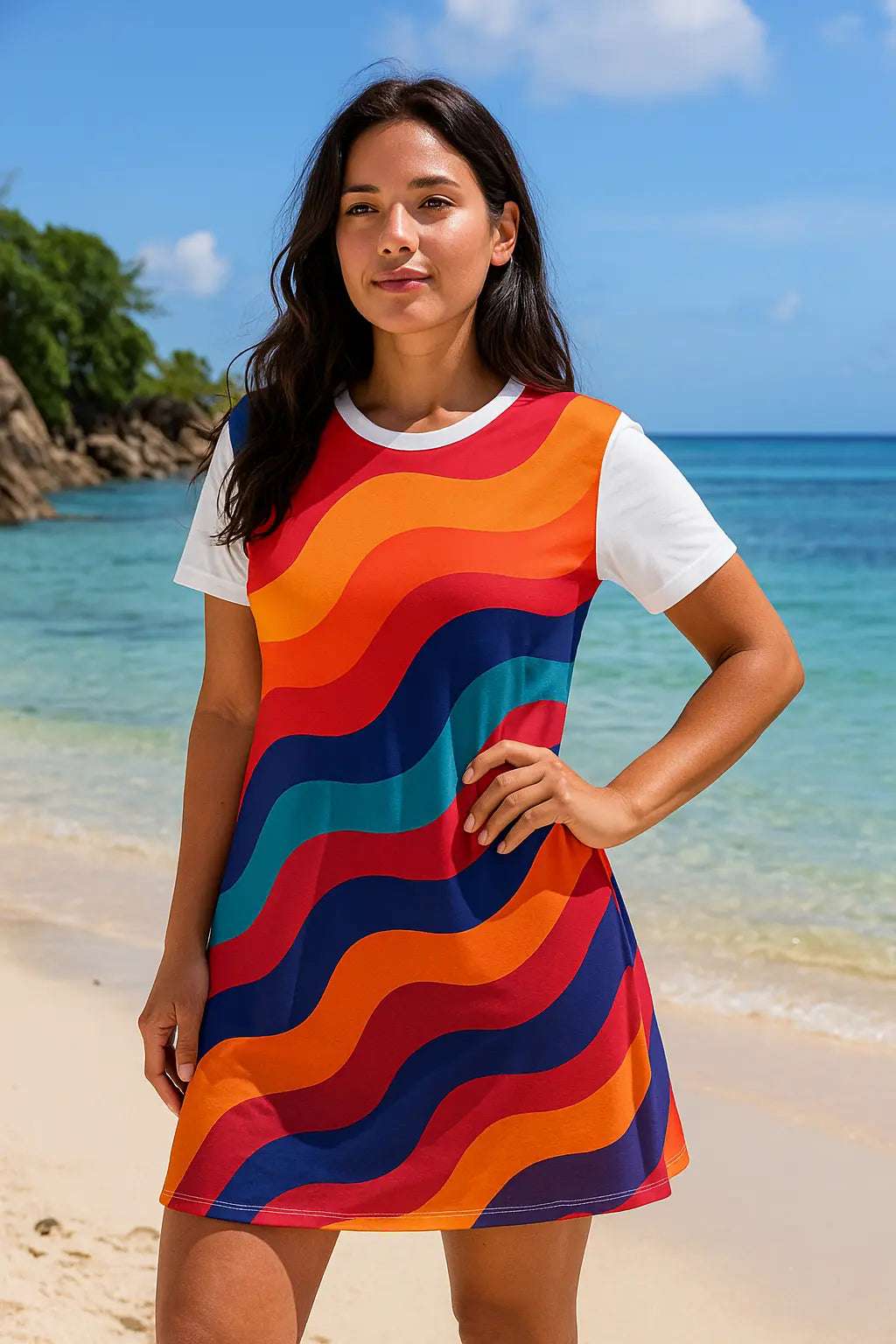 Lightweight beach dress for casual wear

