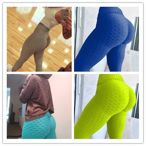 Booty Lifting Anti Cellulite Scrunch Leggings – Smoothing Jacquard Texture