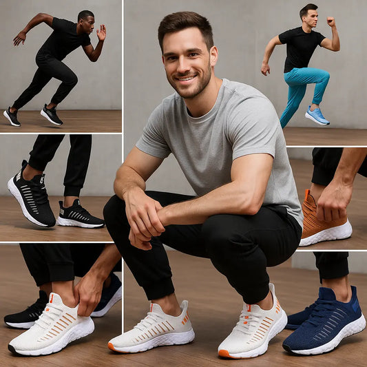 Breathable casual sneakers – lace-up and go style for tennis, light running, and everyday comfort
