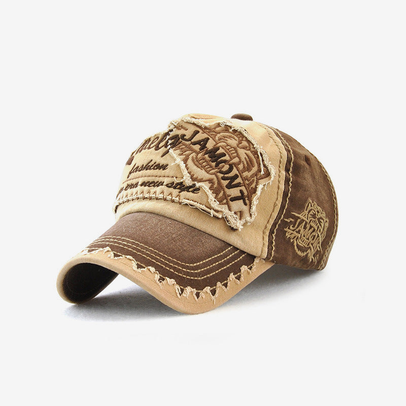 Brown Tiger Head Sun Hat – classic look, adjustable strap