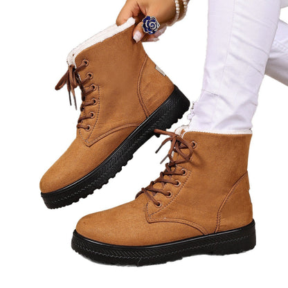 Brown Women's Waterproof Snow Boots – Earthy Tones for Cozy Trail Adventures