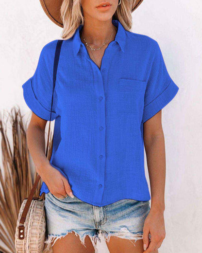 Linen Cotton Shirt for Women – Chic Summer Button-Up