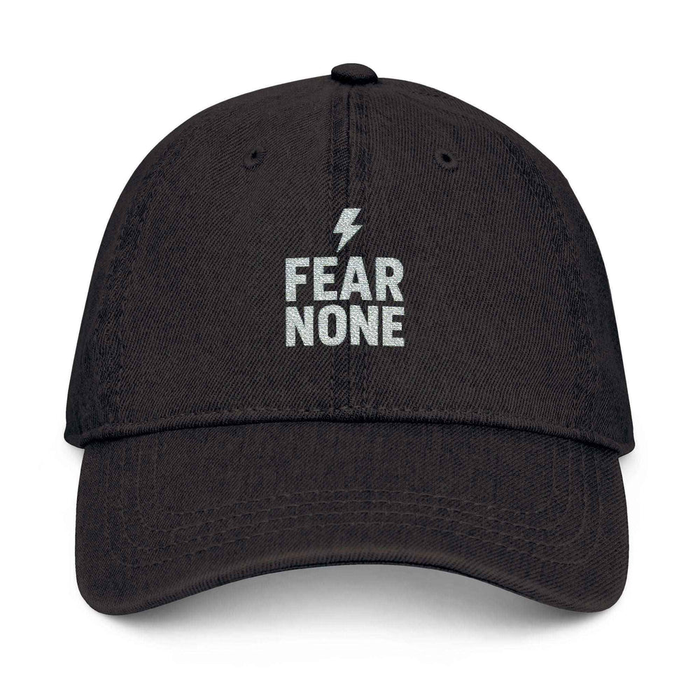 Fear None Embroidered Denim Cap - Bold Everyday Statement