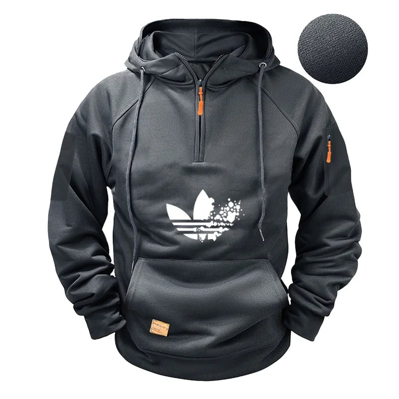 Casual Men's Pullover Hoodie Ideal for Winter Layering