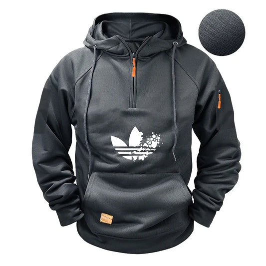 Casual Men's Pullover Hoodie Ideal for Winter Layering