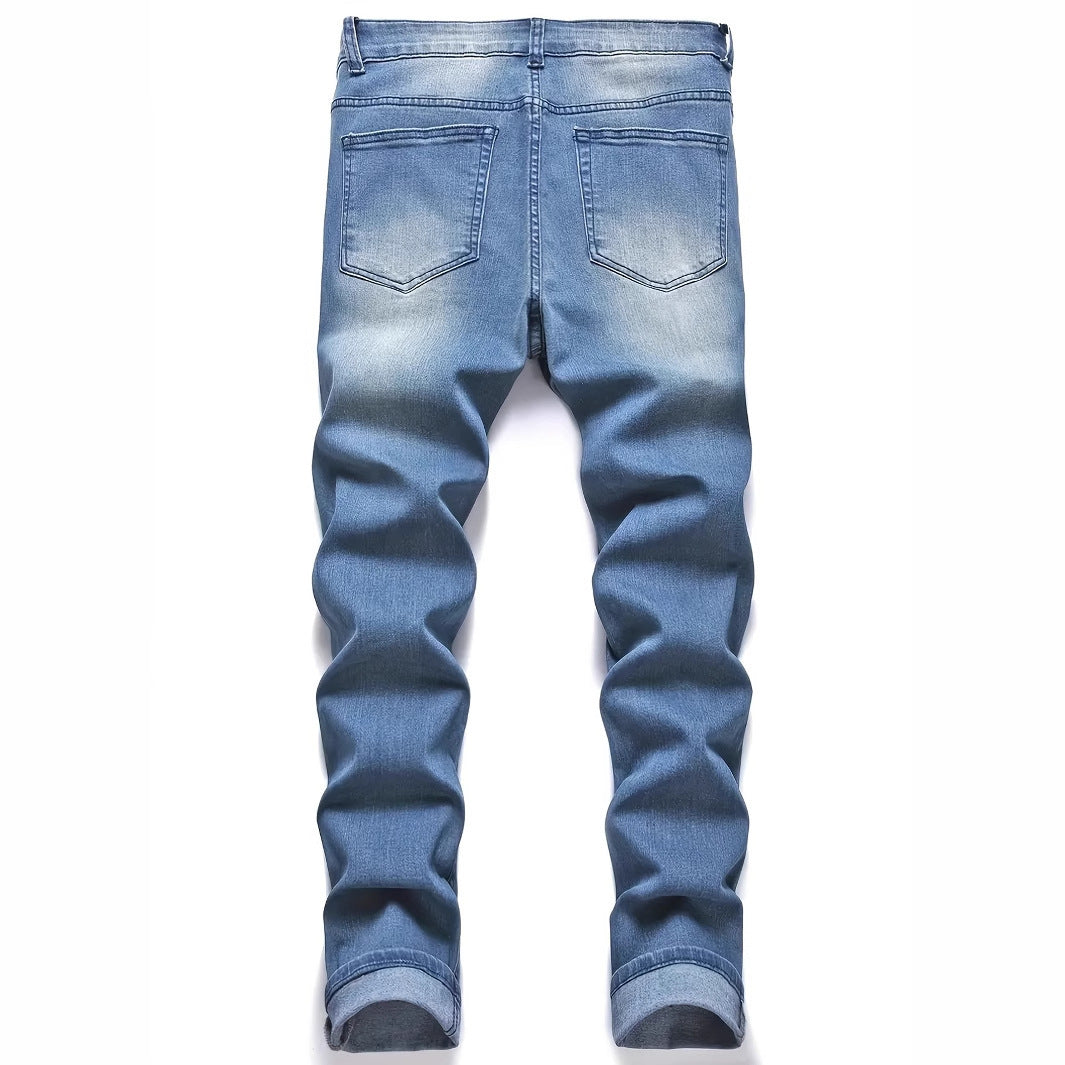 Casual Men’s Ripped Denim Pants – Stylish Everyday Look