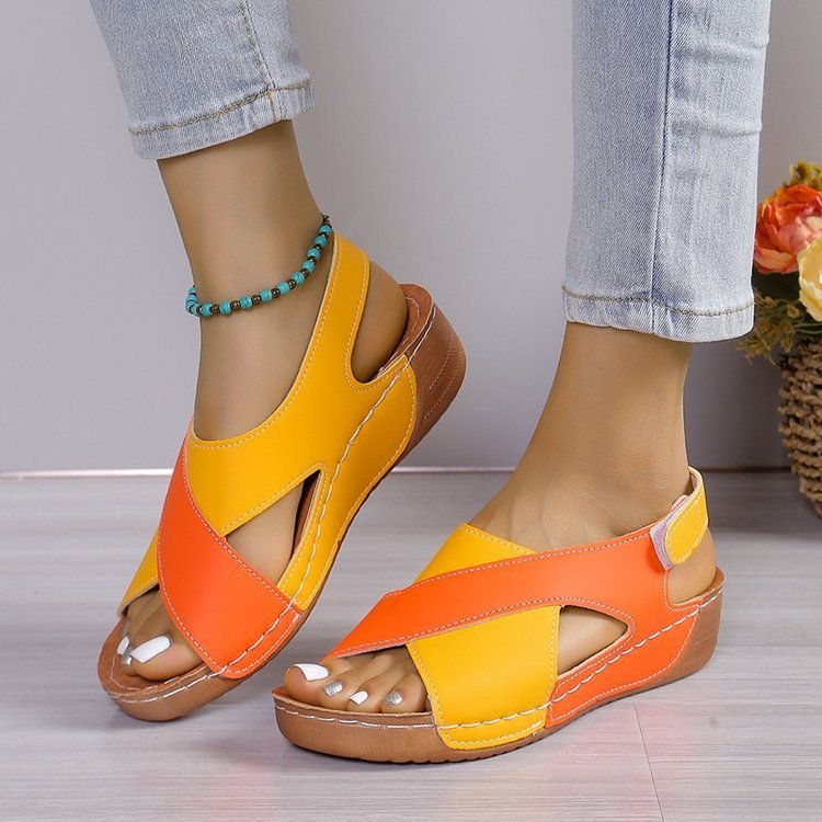 Casual Roman-Style Wedge Sandals with Comfortable Thick Sole

