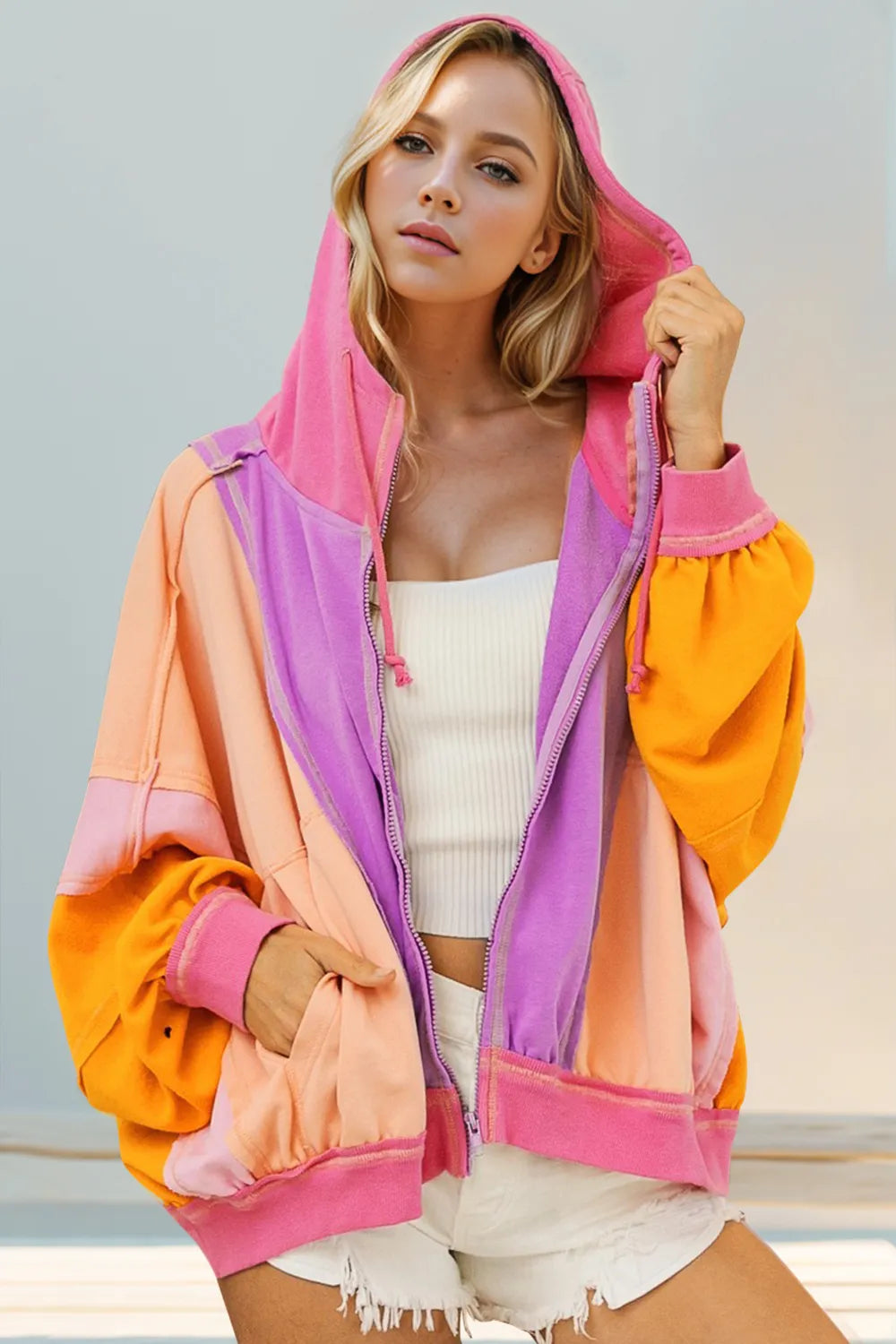 Casual Zip Up Hoodie – Perfect for Layering & Street Style

