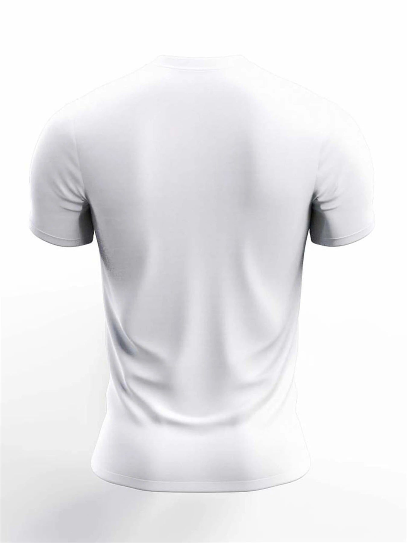Casual men's t-shirt white cotton Milano design sports style comfortable fit
