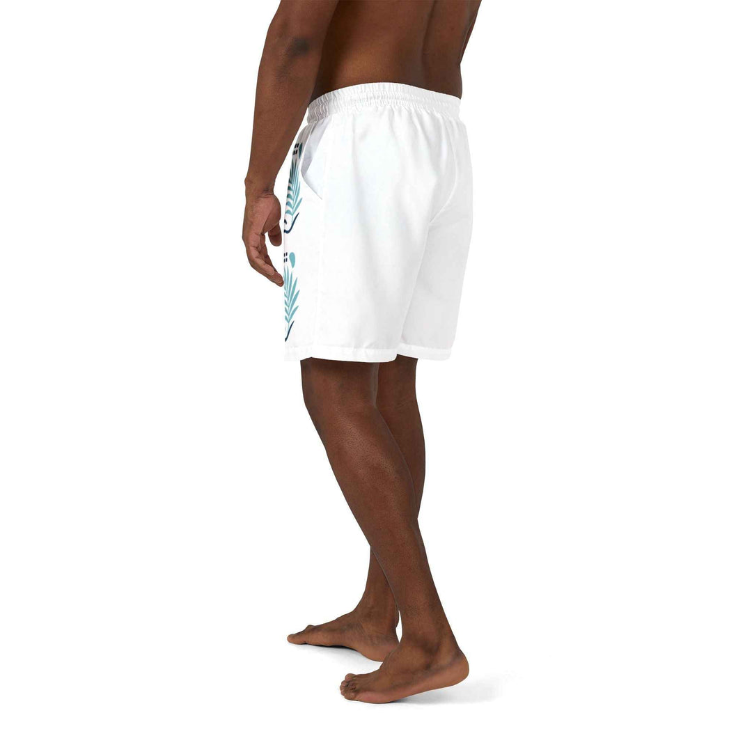 Tropical Sunset Unisex Swim Shorts - Quick-Dry  Stylish