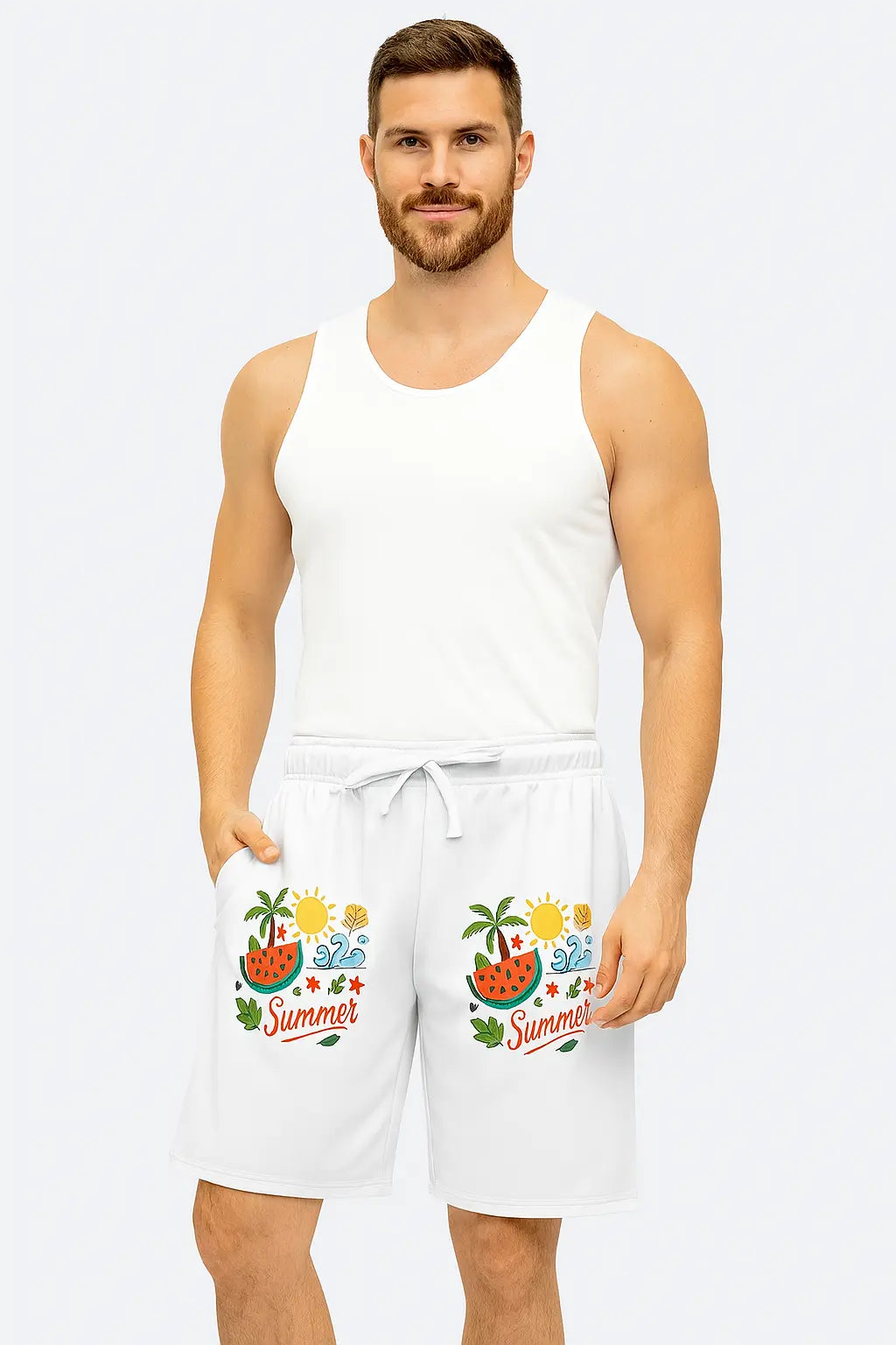 Summer Vibes Athletic Shorts Eco-Friendly & Bold