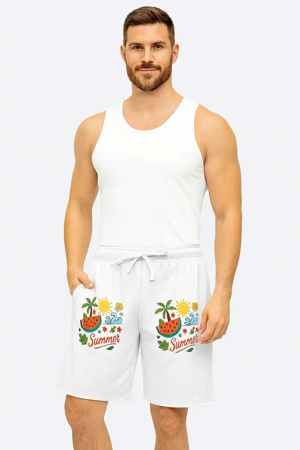 Summer Vibes Athletic Shorts Eco-Friendly & Bold