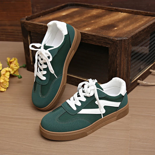 “Chic PU Leather Platform Women Sneakers for Everyday Street Style”


