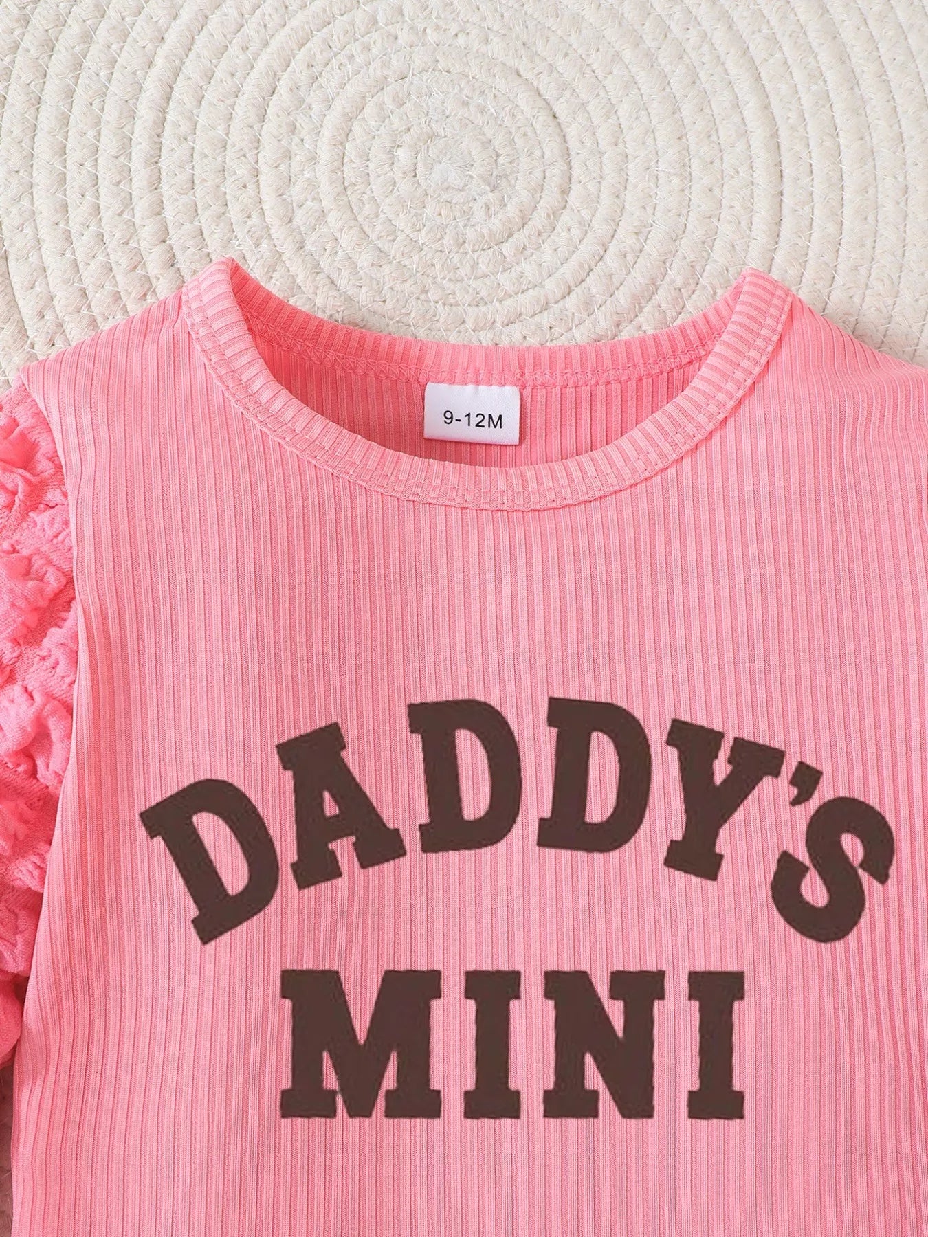 Children’s Letter Long Sleeve Top and Pants Set – elastic waist detail