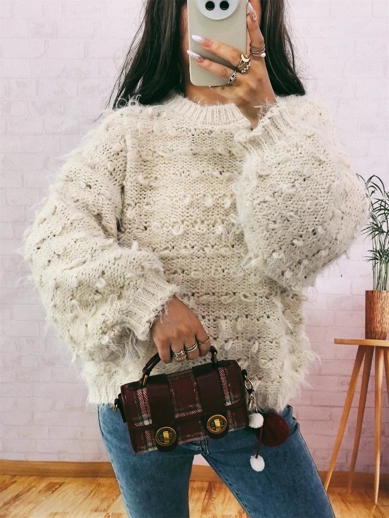 Chunky Round Neck Women’s Sweater styled for work-to-weekend comfort and polish