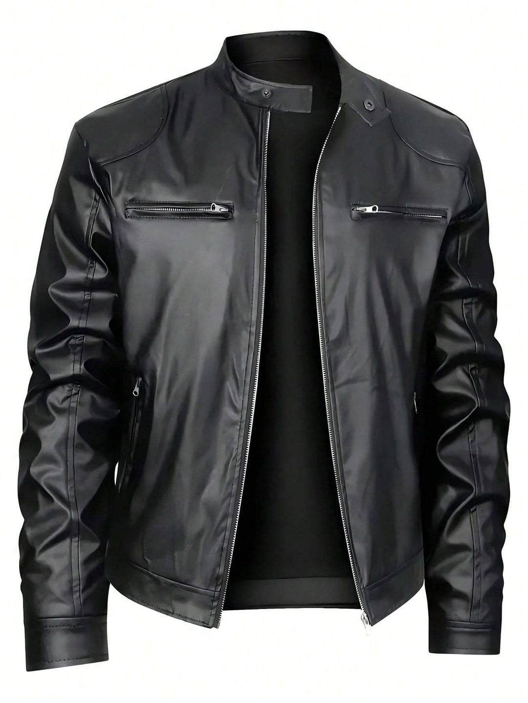 Classic Black Leather Jacket – Versatile and Stylish