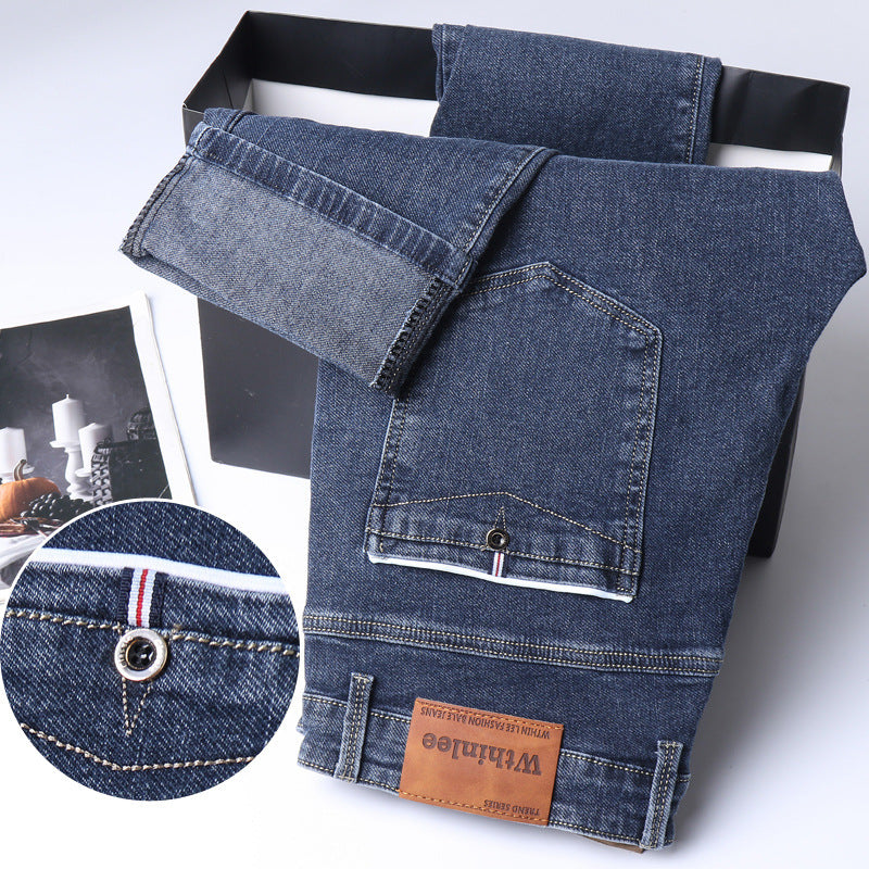 Classic Straight-Leg Men’s Jeans – Warm and Stylish

