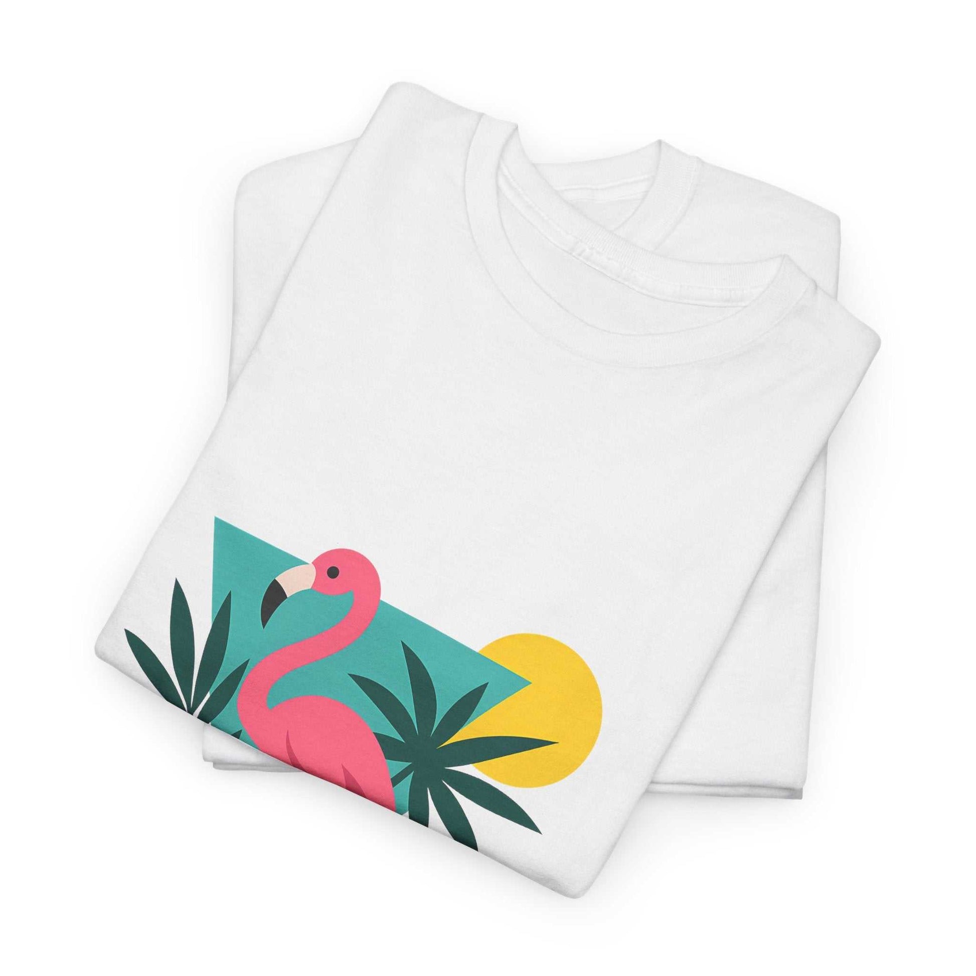 Tropical Flamingo Unisex Heavy Cotton Tee www.PrintOne1.com