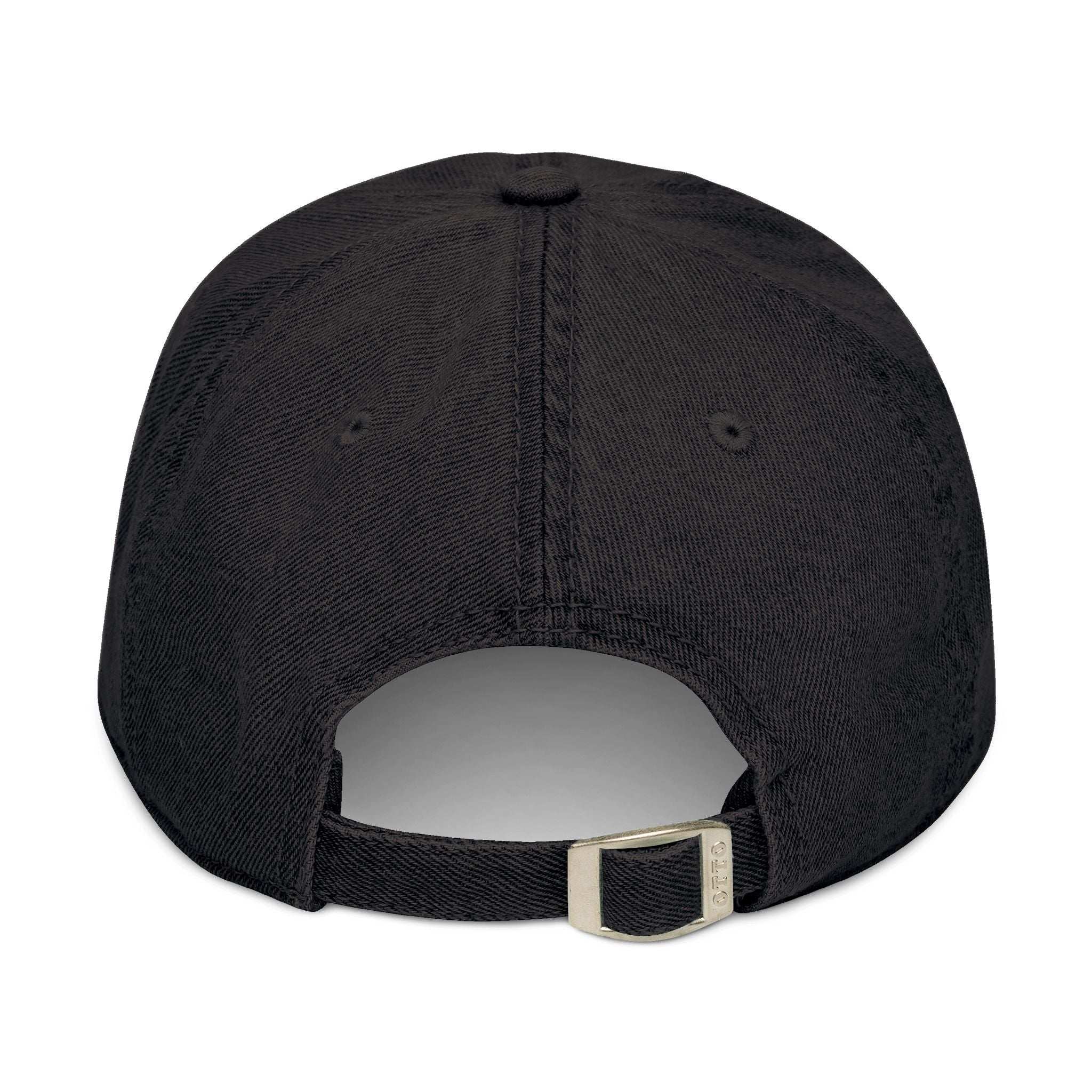 Relaxed fit cotton denim cap with adjustable strap

