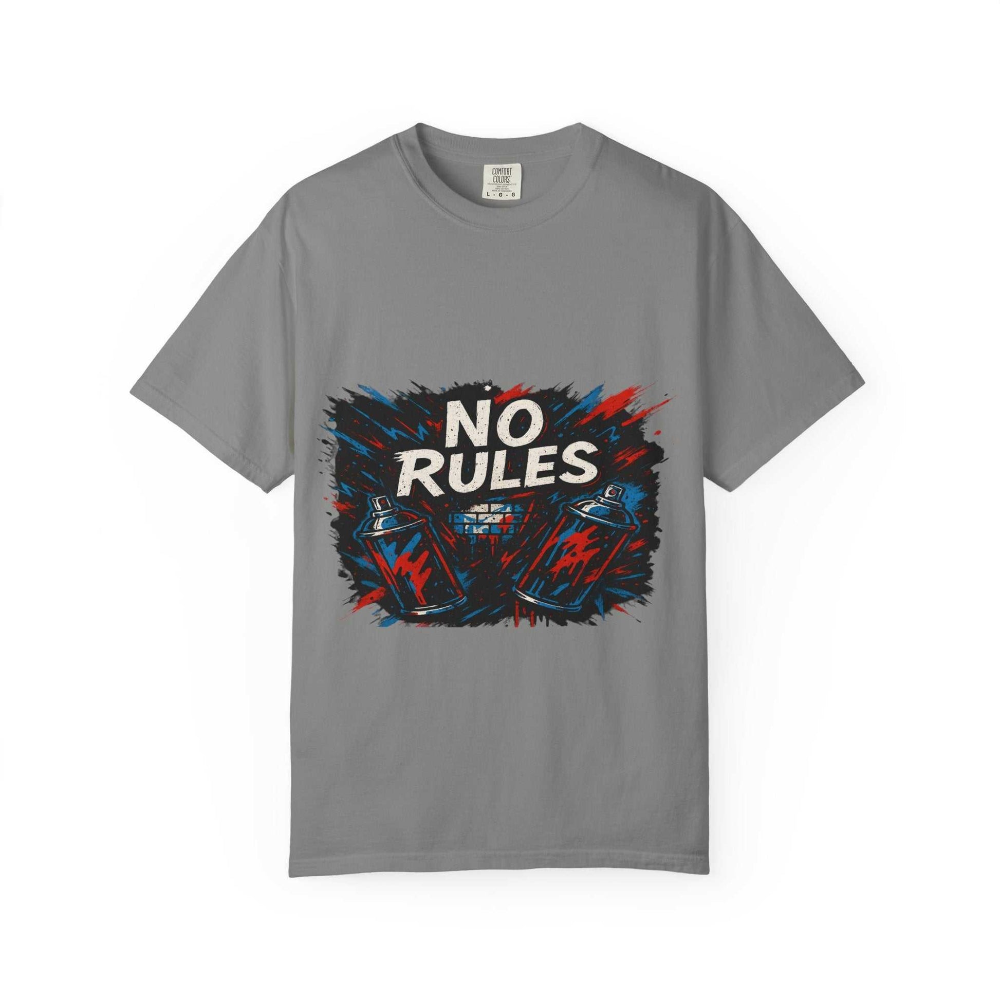 No Rules Graphic Tee – Unisex Shirt for Bold Expression www.PrintOne1.com