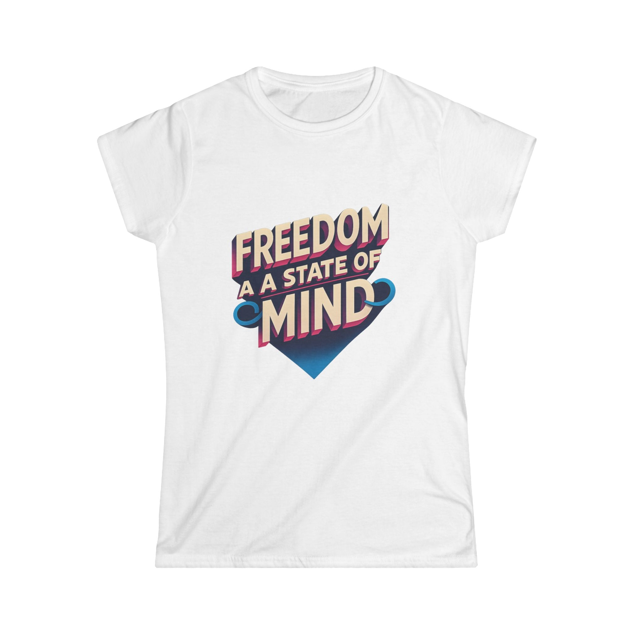 Close-up of inspirational text on casual women’s shirt

