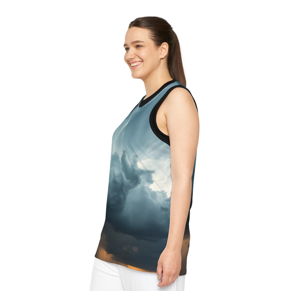 Sky Vibes Basketball Jersey – Trendy Unisex Activewear www.PrintOne1.com