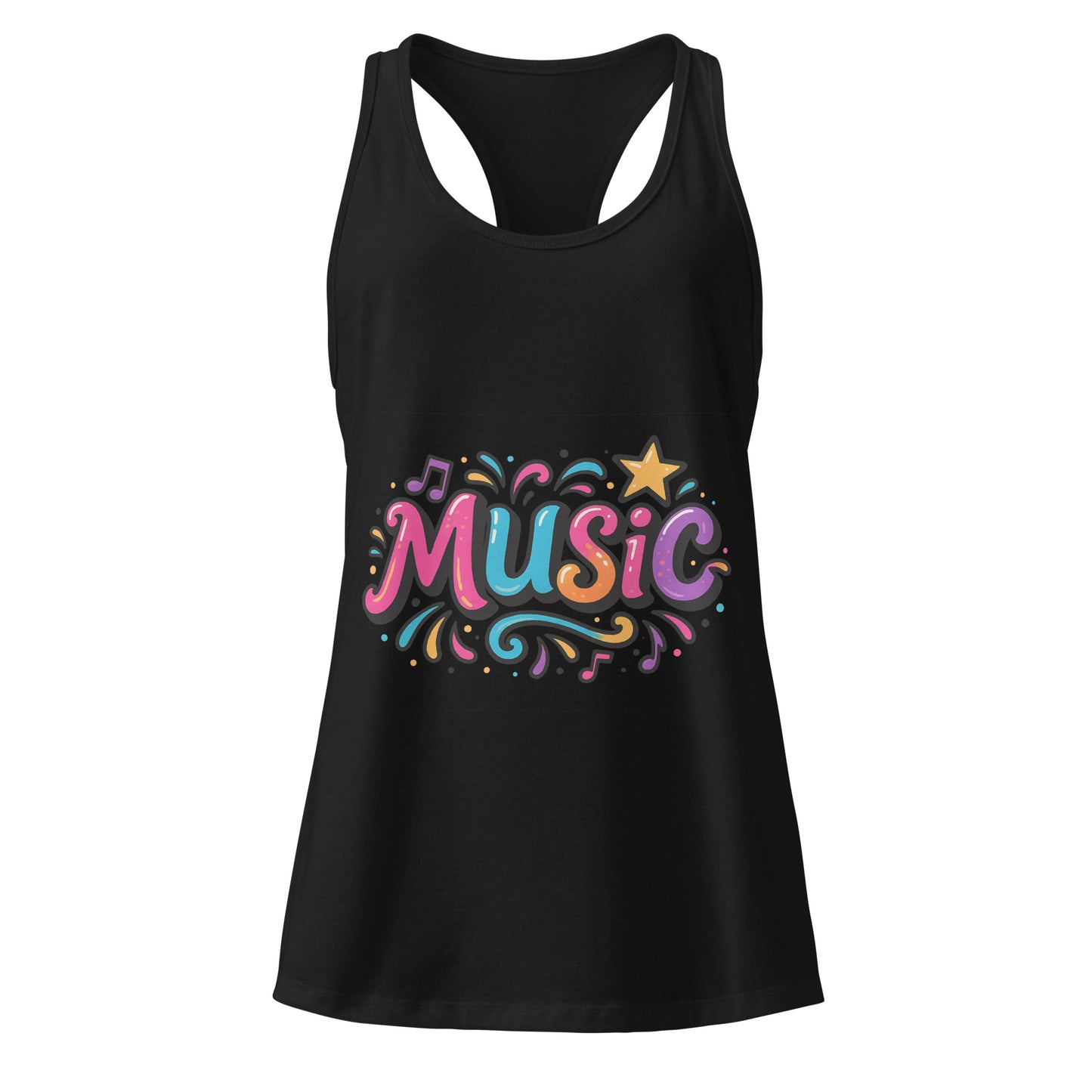 Close-up of self-binding seams on racerback top

