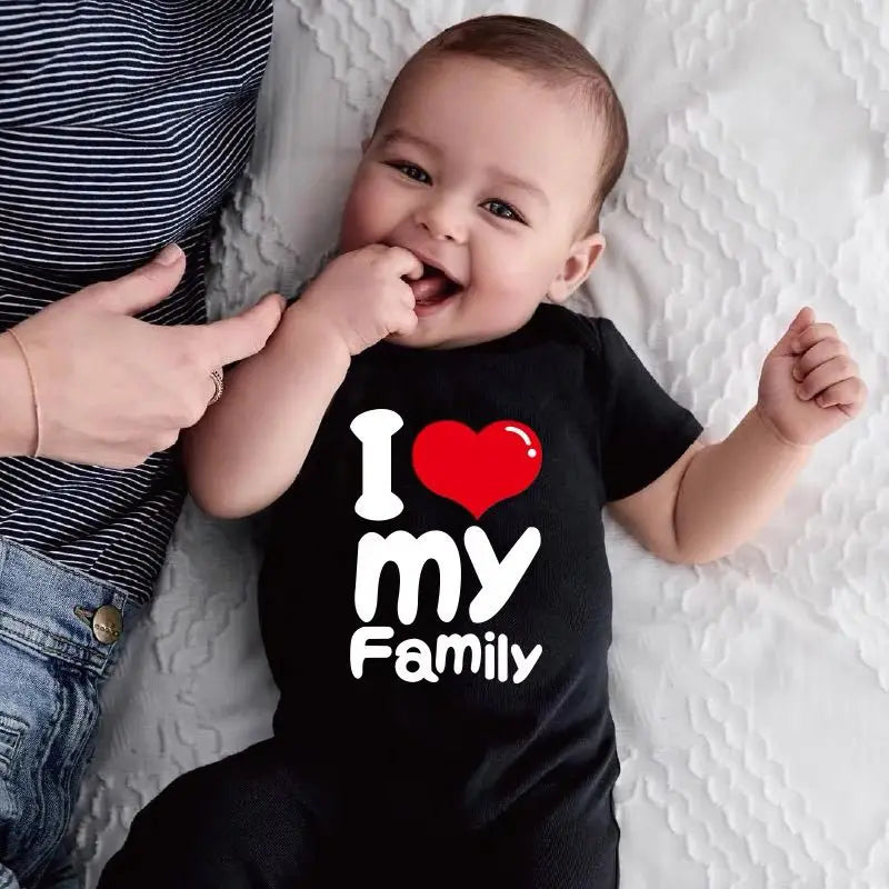 Close-up print: I Love My Family T-shirt with soft, breathable feel