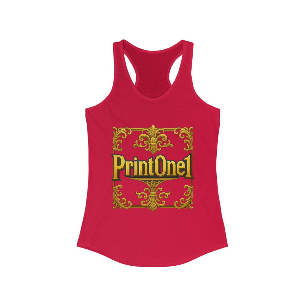 Comfortable and breathable racerback tank tops for women, featuring vintage PrintOne1 design.

