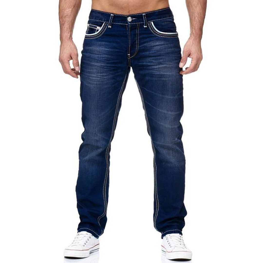 Comfortable cotton straight leg jeans – timeless men’s style

