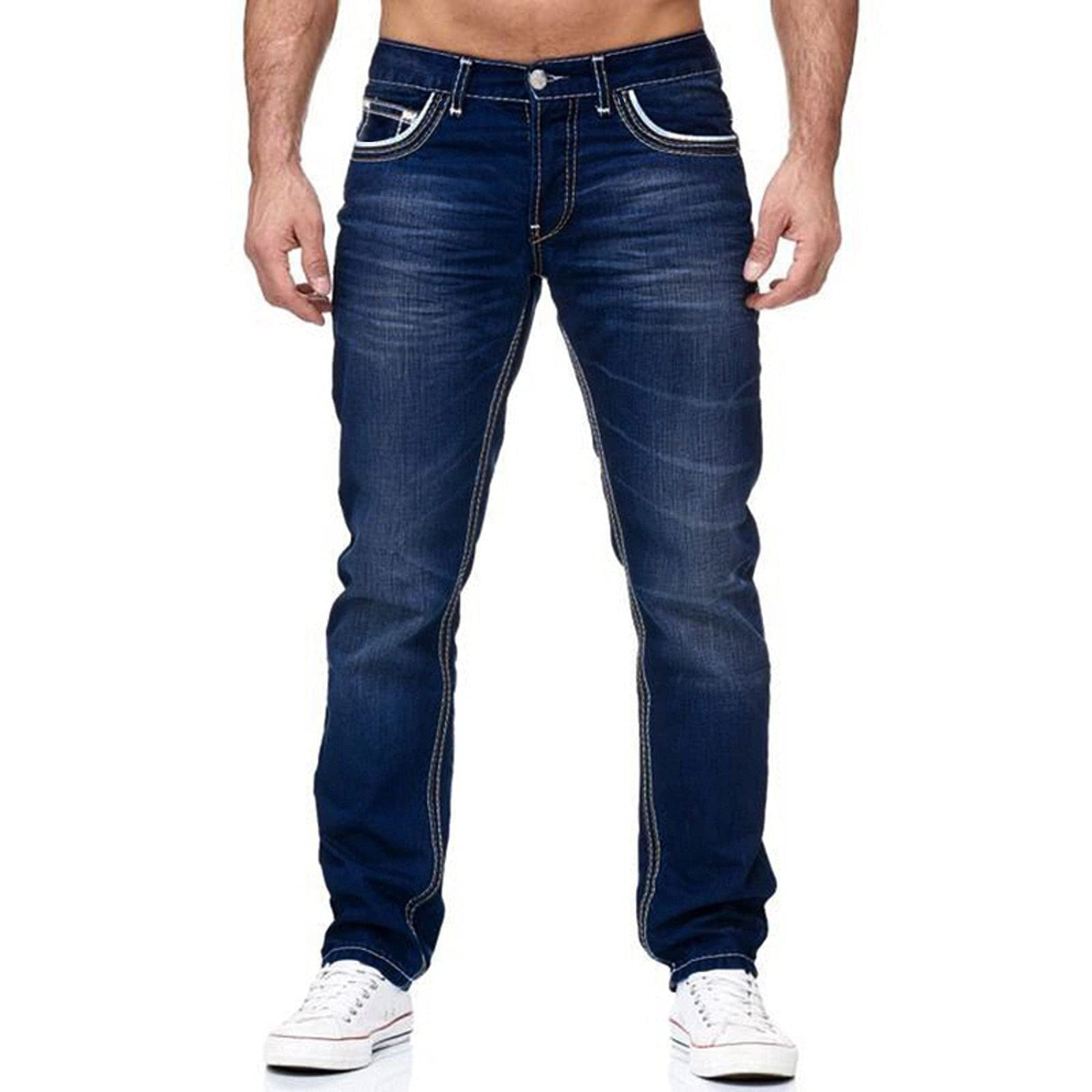 Comfortable cotton straight leg jeans – timeless men’s style


