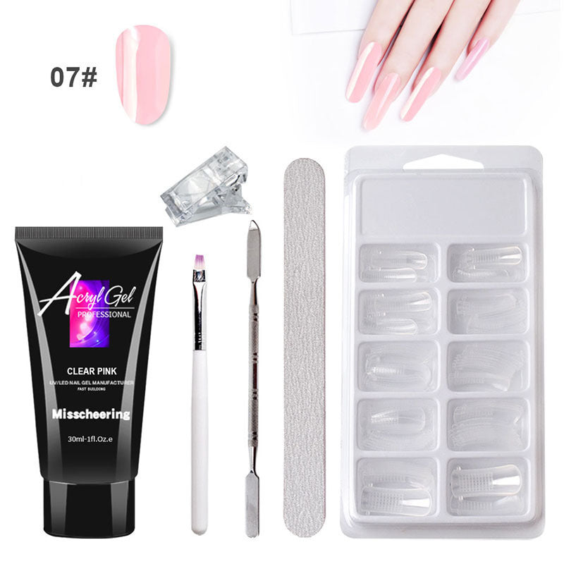 Complete at home gel nail kit with eco-friendly non-toxic gel polish and comprehensive tool collection
