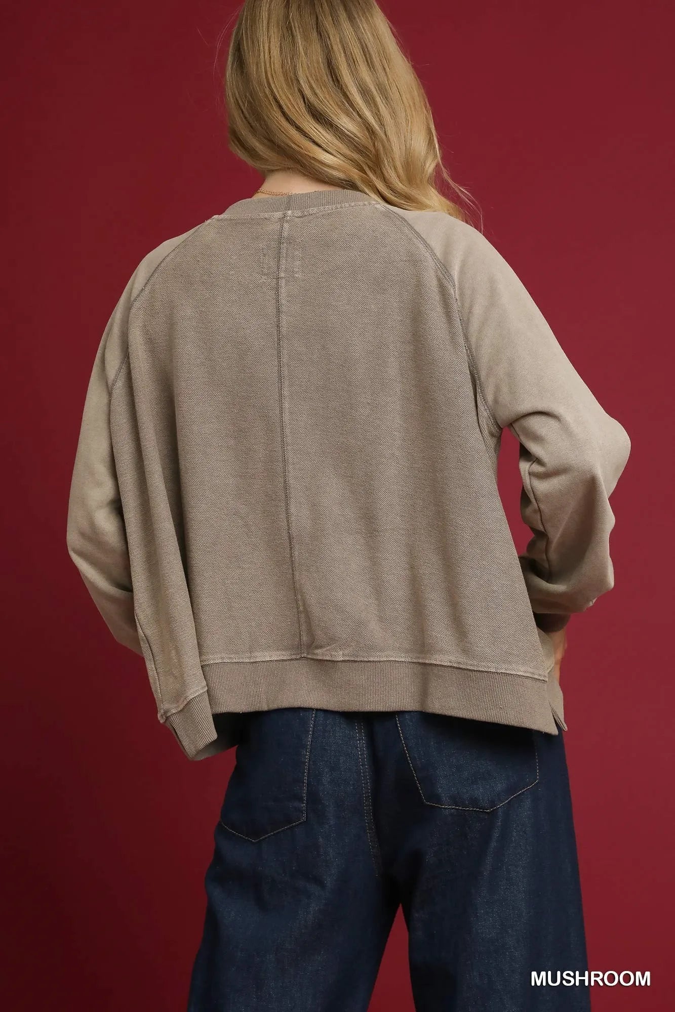 Cozy & Trendy Mineral Wash French Terry Sweatshirt by Umgee