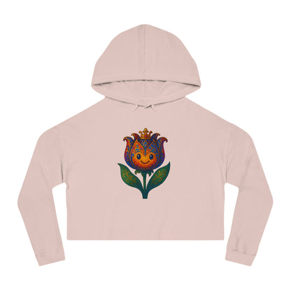 “Cozy Up at Home in Your New Floral Cropped Hoodie Perfect Gift for Her”