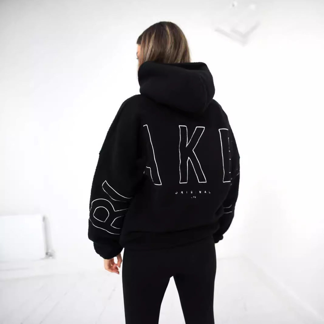 Dark Green Lamb Fleece Pullover Coat – Temperament Commute Ready

