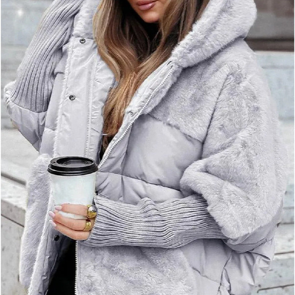 Dark Khaki Loose Down Jacket – Perfect for Cool Days