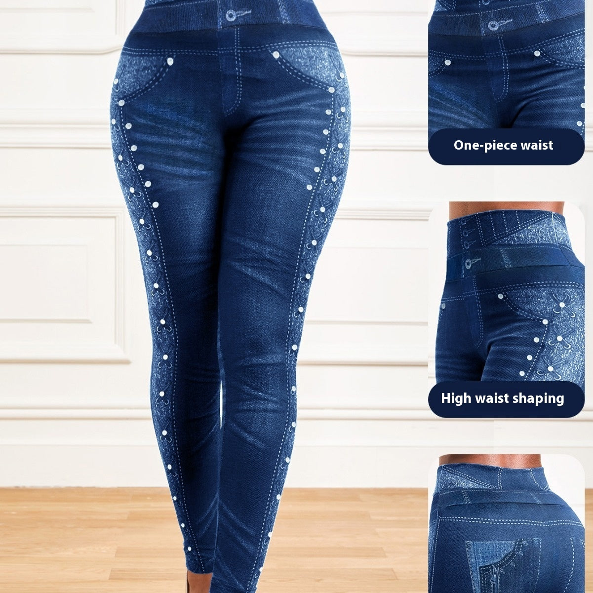 Denim yoga pants – squat test flexible no see-through