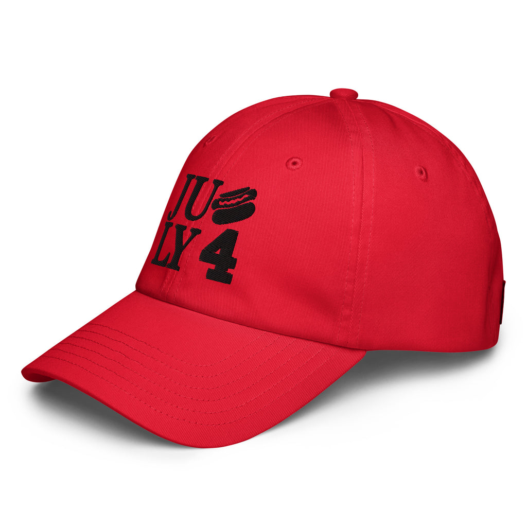 Detail shot of HeatGear® sweatband inside the Unisex Under Armour® Dad Hat as models wear hats in nature

