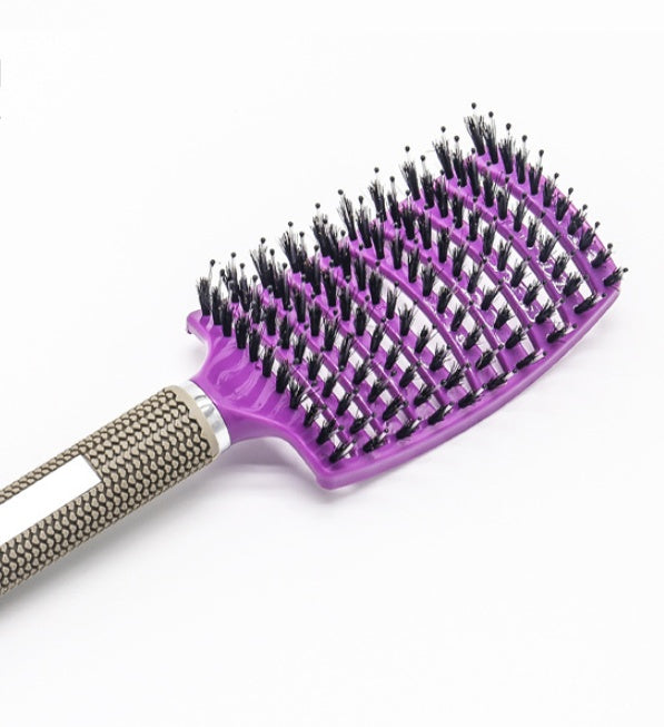 Detangling Hair Brush with anti-slip rubber handle – firm control